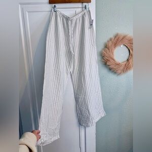 PacSun White and Navy Striped Casual Pants